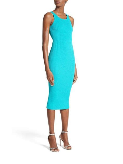 blue michael michael kors harlie knit dress|Michael Kors blue dresses.